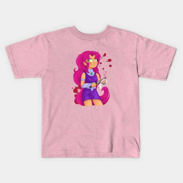 Slightly insane Starfire Kids T-Shirt by Cheerhio